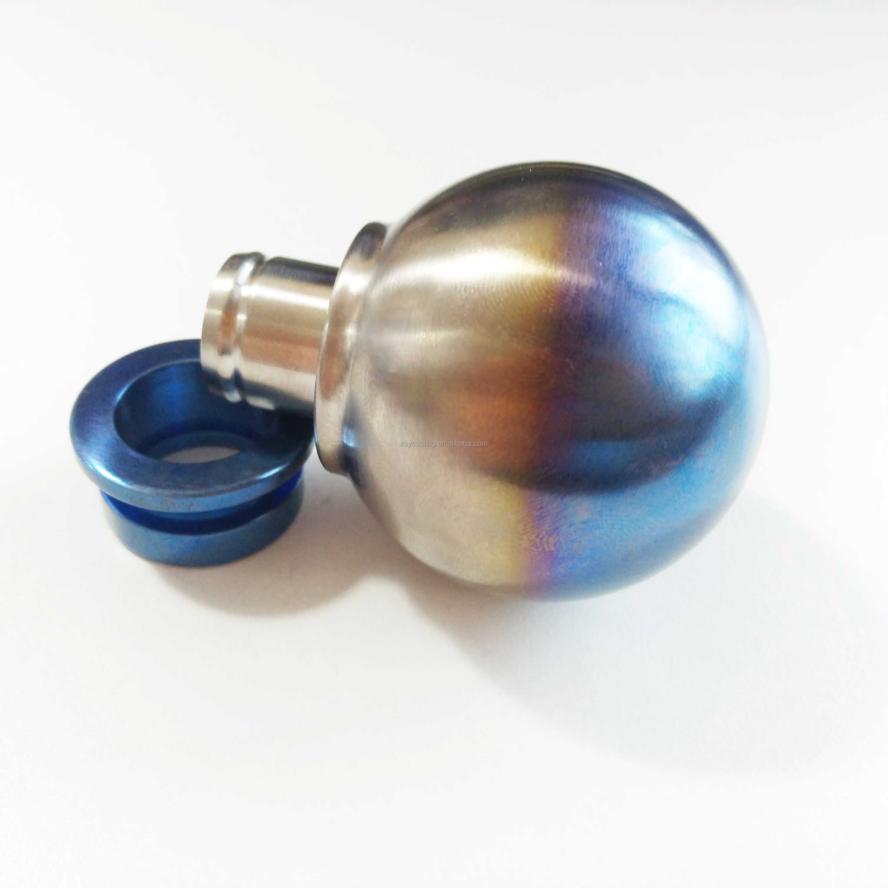 CNC Custom Titanium Auto Burnt Blue Gear Shift Handle Knob