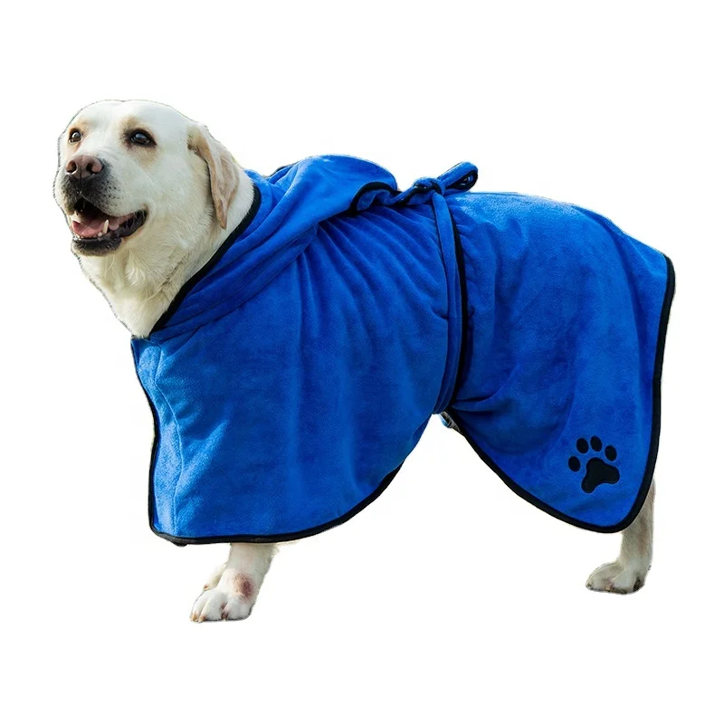 USMILEPET Pets Bathrobe Dog Bath Towel 400GSM Microfiber Absorbent Quick Dying Towel Luxury Dressing Gown For Dogs Pets