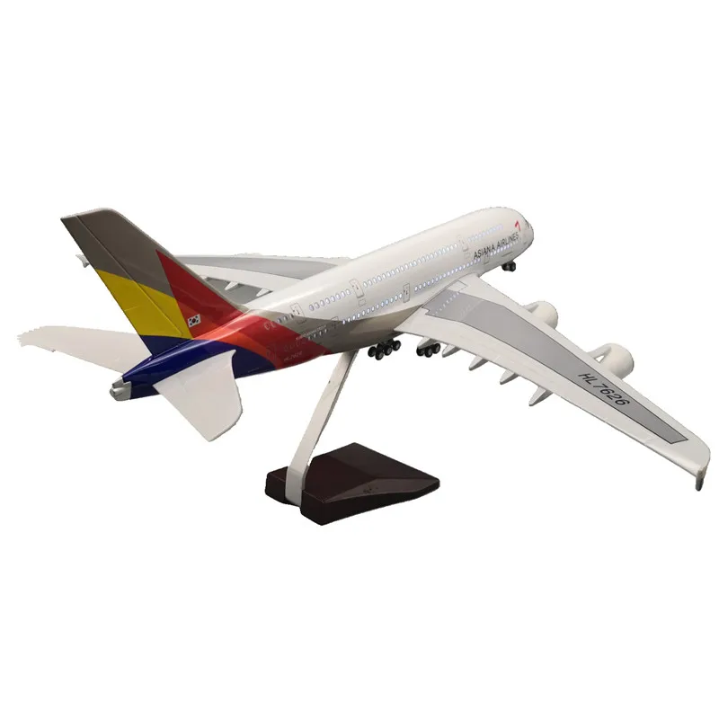 Airbus A380 Resin Airplane Model Large Scale 1:160 46cm A380 ASIANA AIRLINES Desktop Airplane Model