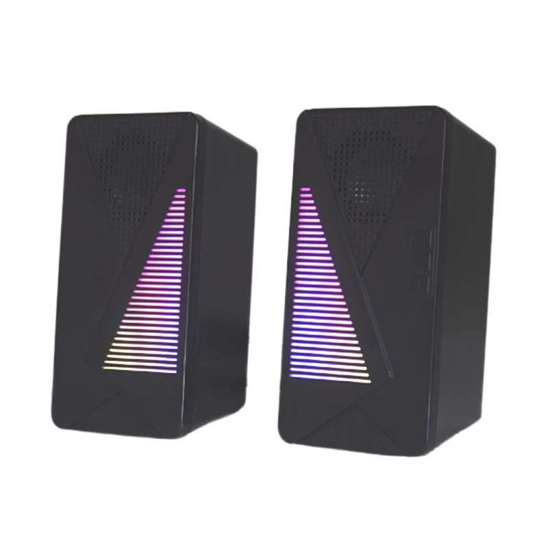 New 2.0CH RGB Luminous Blue Tooth Stereo Computer Gaming Speaker For PC