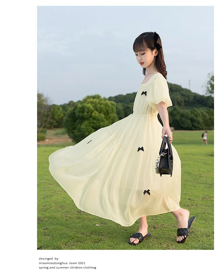 Wholesale  girl dress summer girl skirt princess baby girl Beach dress long dress