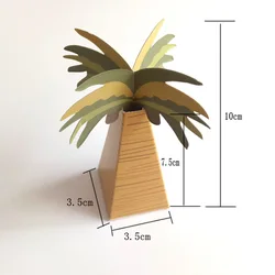 3D Coconut Palm Tree Paper Candy Box Gift Boxes for Wedding Birthday Baby Shower Hawaiian Party Favors Packaging