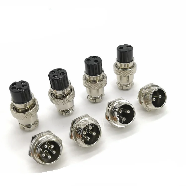 Supplier IP55 M16 Aviation Metal Panel Mount Plug Sockets Straight Angled Male Female GX16 Cable BNC Connector Power Waterproof