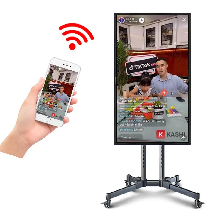 Bulldex Tiktok Facebook Ins Digital Radio Studio Broadcasting Live Streaming Equipment 32inch 43inch 50inch 55inch