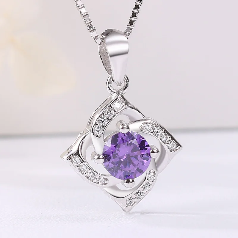 S925 Sterling Silver  Gold Cubic Zirconia Pendant  Jewelry accessories for Her Gifts for Woman Wife Girlfriend Mom