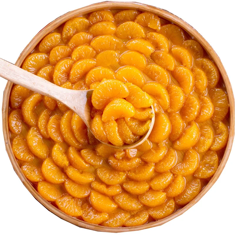 canned orange fruit segment in light syrup packed in jars / tins