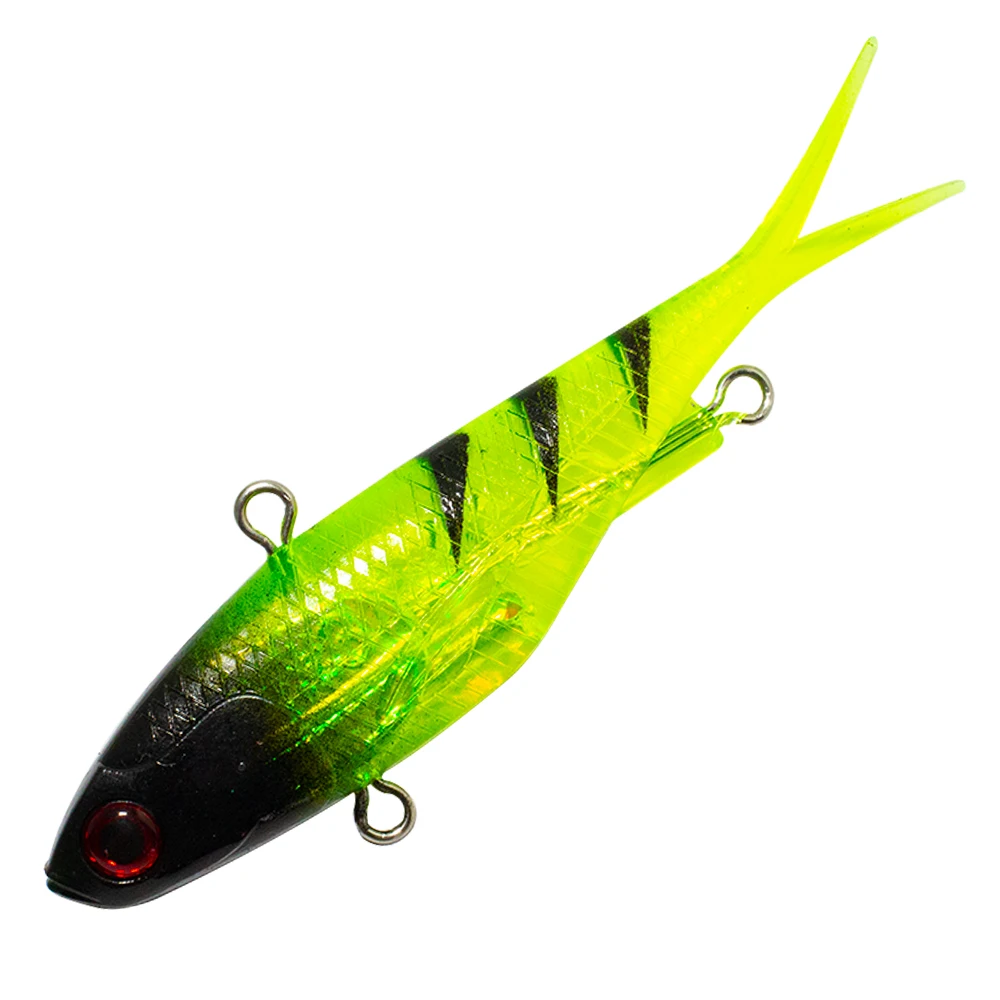 New Model 95mm 115mm Vibe Lure Fork Tail soft plastic fishing lures Super Strength TPR Plastic Vibration vibe