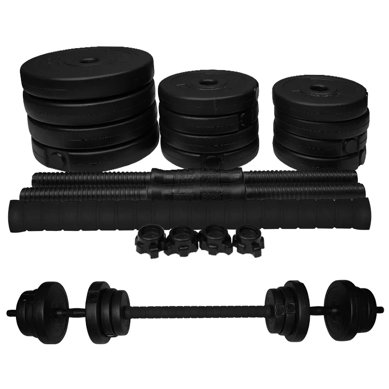 OEM Wholesale Quality Cement Steel Adjustable Dumbbell and Barbell Set Low Price Free Weights