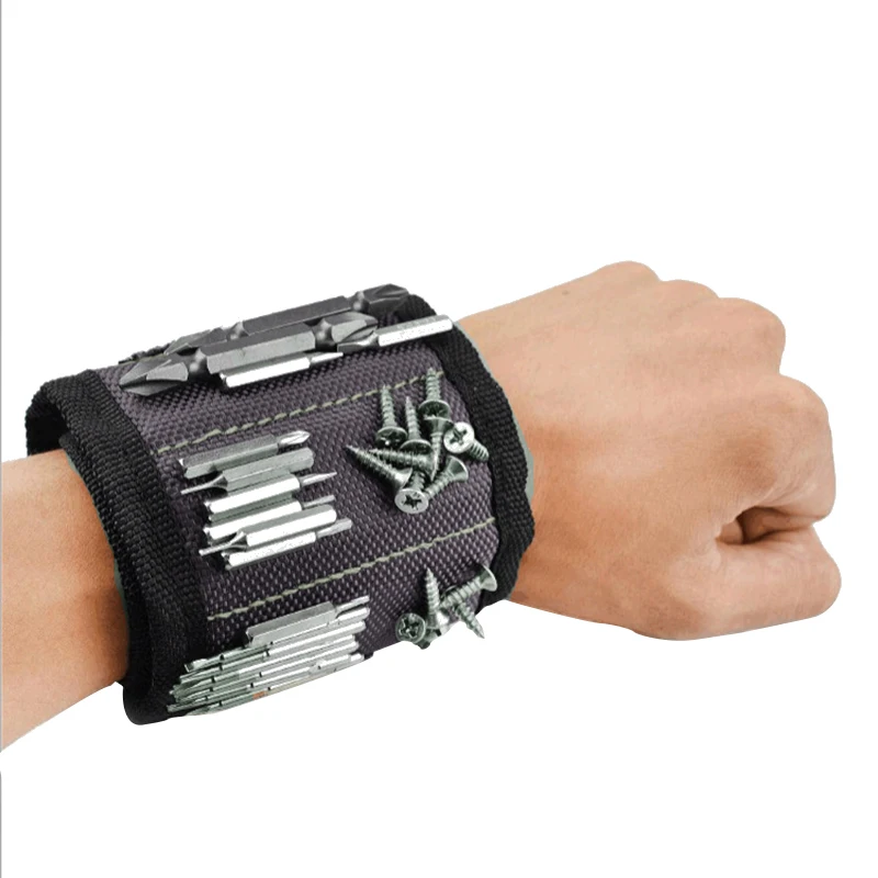 hook  loop reusable handy tools hotselling magnetic wrist strap for placing accessories such as screws and screwdrivers