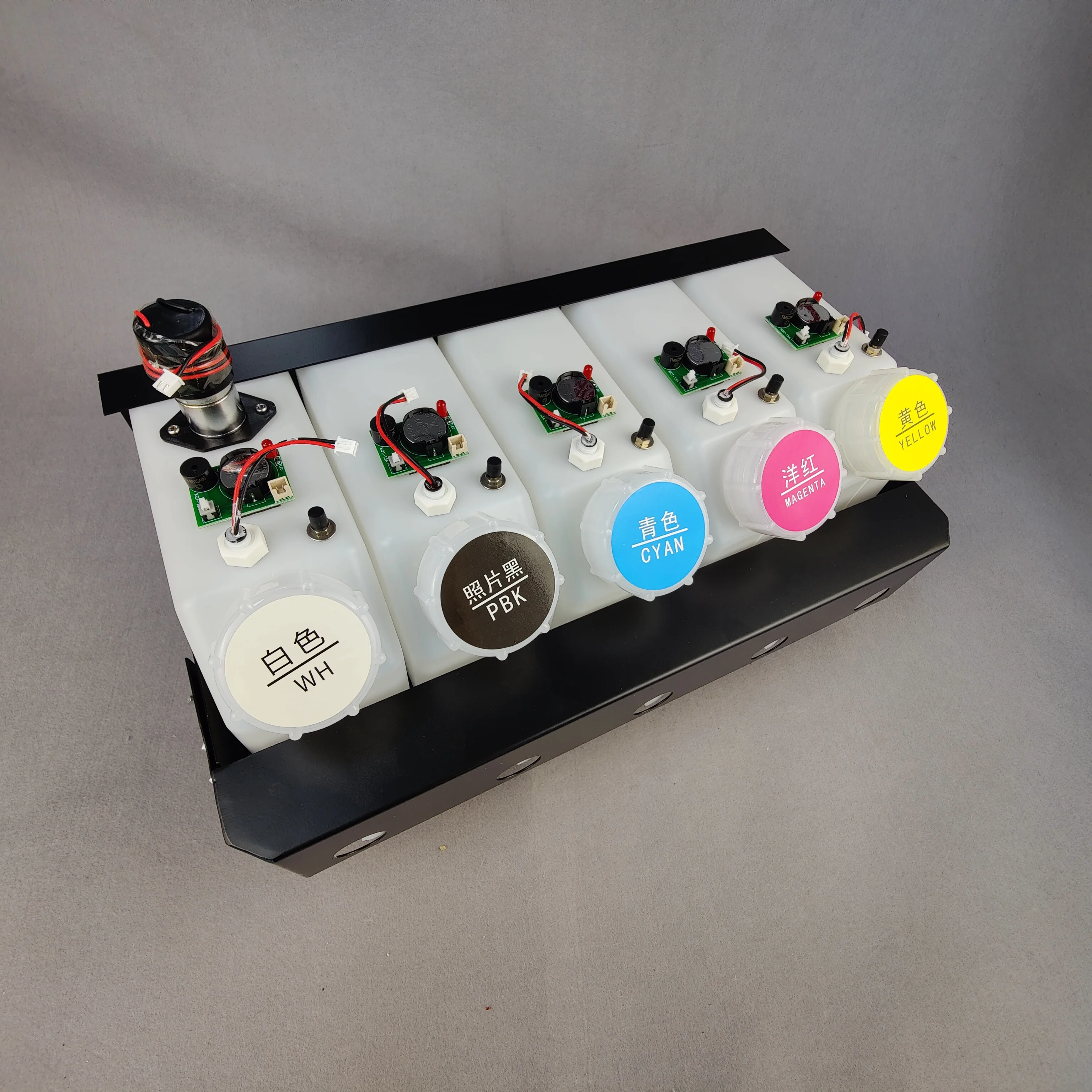 Letop 1.5L CMYKW 5 Colors Ink Cartridge Ciss Ink cartridge System with Stirring Motor