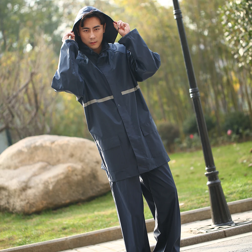 Waterproof Reflective Jacket Rain Coat Reflective Green Rainsuit