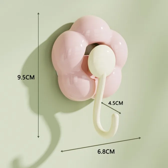 JAYA Sunflower Suction Cup Hooks No Punch No Trace Suckers Hooks for Kitchen Living Room Bathroom Powerful Sticky Hooks