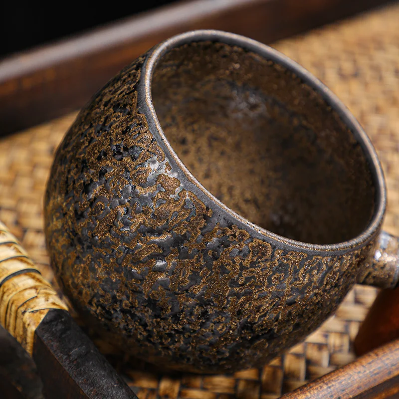 Wholesale Custom Logo Wide Coffee And Mug Gift Set Porcelain Reusable Ceramic Cup With Wooden Handle