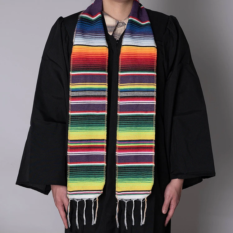2023 High Quality Adult Kente Cloth Design University Honor Stole Gown College Graduation Sash Custom
