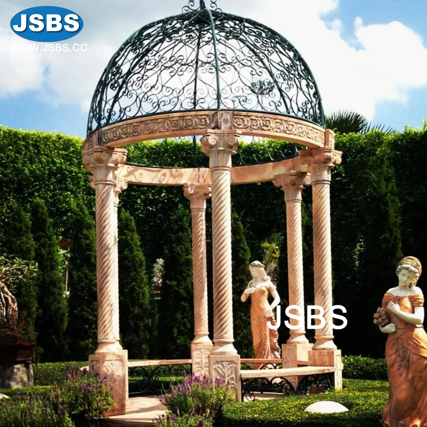 Уличная садовая мраморная каменная купольная