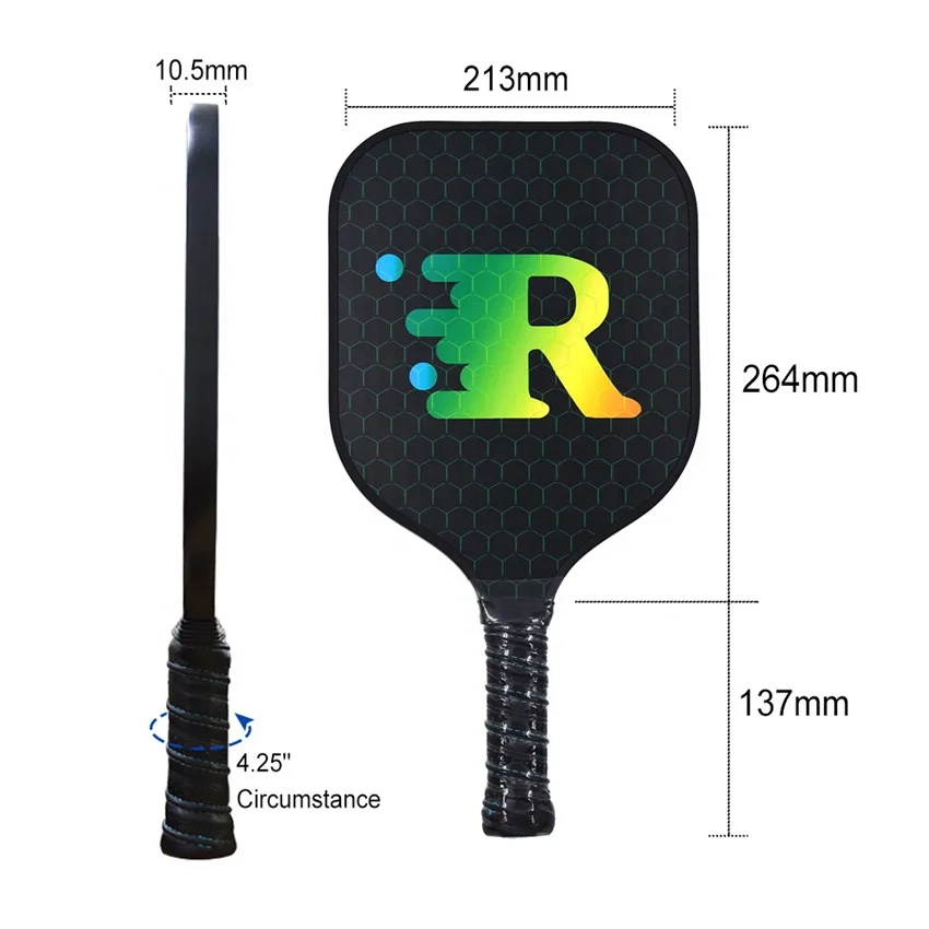 Wholesale the best paddle usapa approved cutout textured graphite light abrasi 3K 18K pro carbon fiber tech pickleball paddle