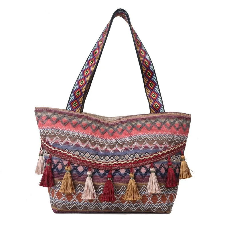 Big women handbag messenger bag coin purse bags underarm tote ethnic style bohemian shoulder bags