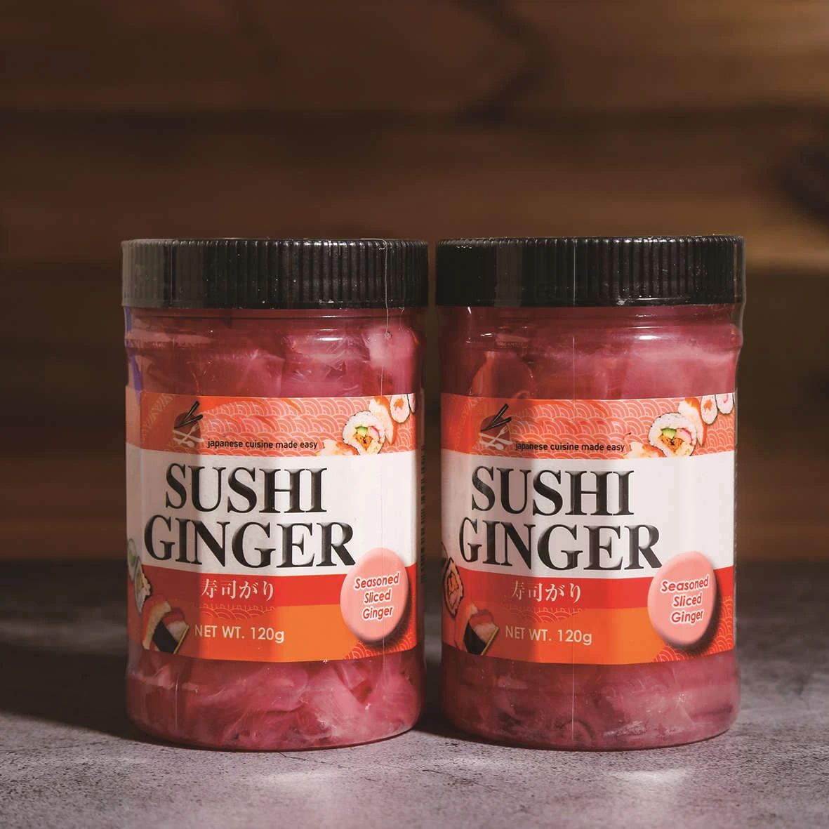 250g Fuwei Food Japanese Healthy Sliced White Pickled Sushi Ginger Preserved Ginger For Sushi