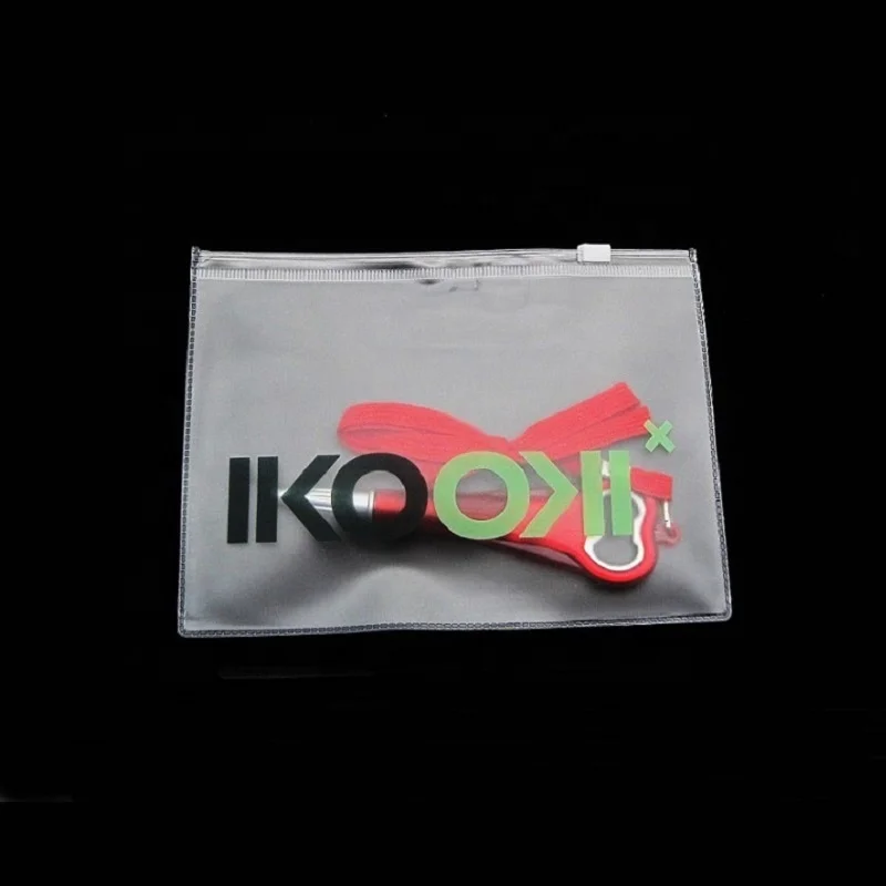 MOQ 10pcs custom clear pvc zipper bag transparent waterproof flat pvc ziplock paper file pouch with slider zipper print