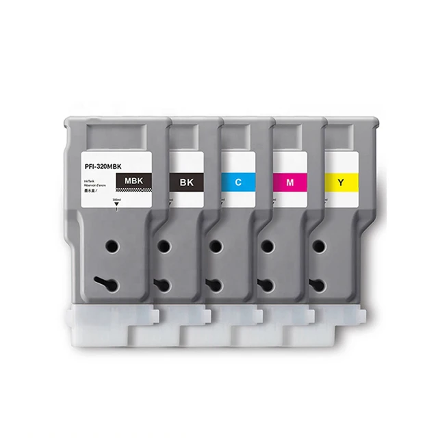 PFI 320 PFI-320 Premium Color Compatible Ink Cartridge For Canon TM-5200 TM-200 205 300 305 Printer Ink Tank Cartridges