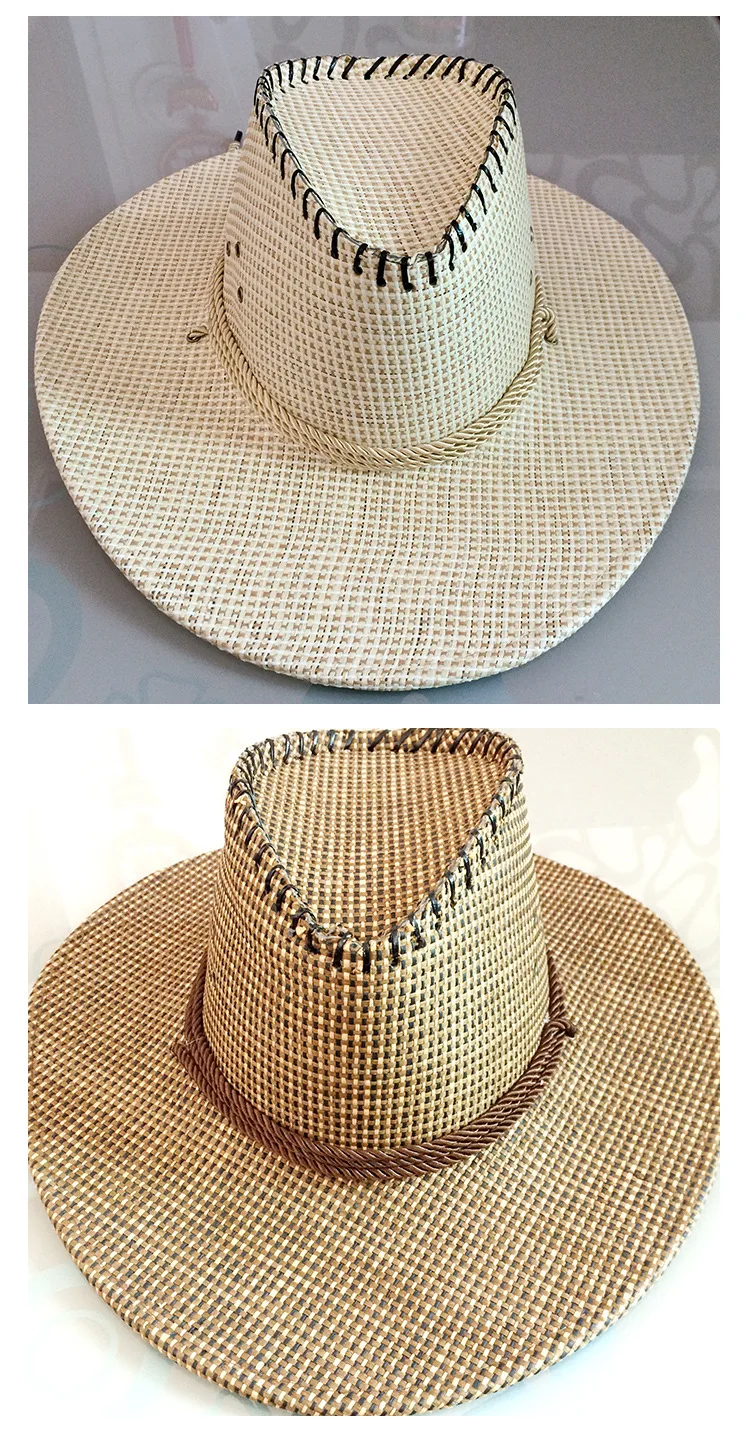 Wholesale Natural Lala Grass Sun Sombreros Wide Brim Lady Logo Beach Summer Custom Women Panama Fedora Straw Bulk Cowboy Hat