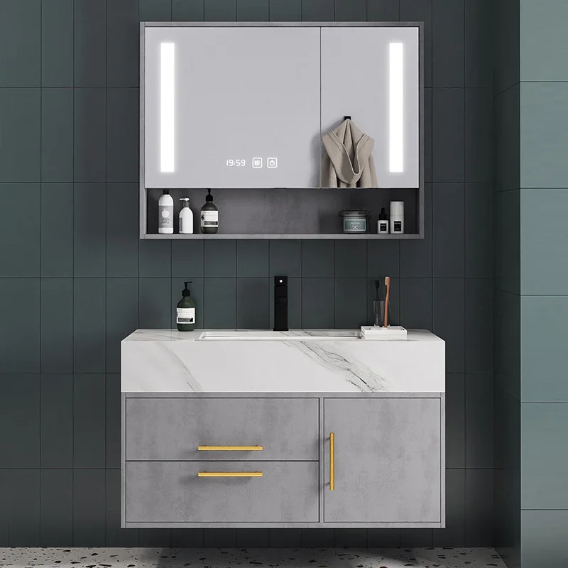 Euro Style High End Bathroom Vanity Black And White Cabinet 36 Inch Bath Vanity Set With a Sink