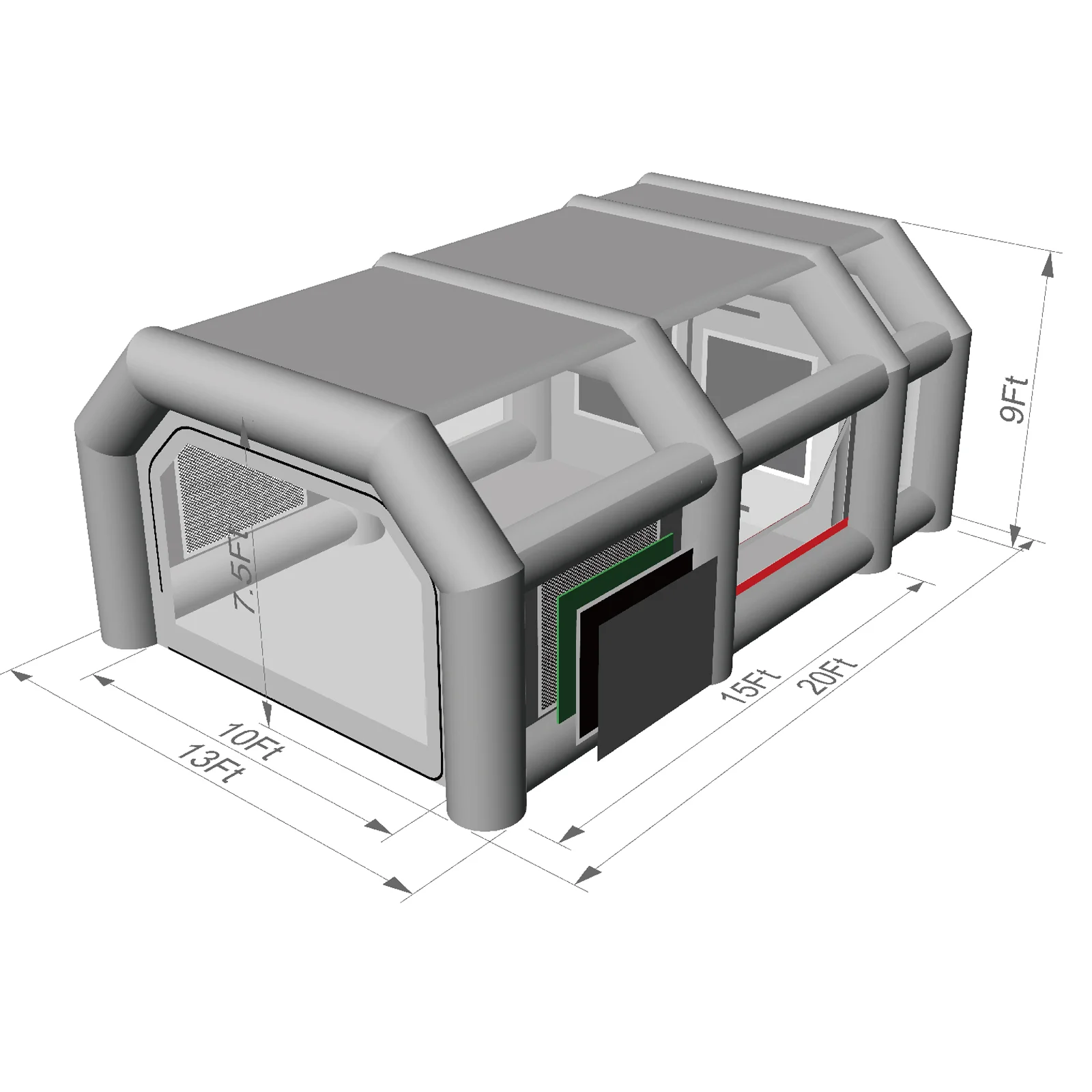 Tkloop, высокое качество, лучшая надувная окрасочная камера, маленькая окрасочная камера
