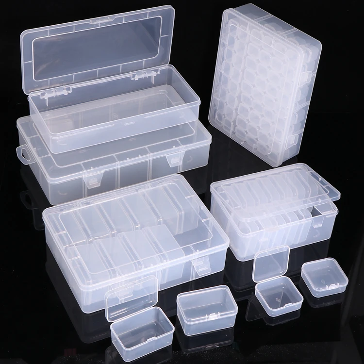 SUNSHING Plastic Tackle Case Small Compartment Storage Box Fishing Accessory Box Hardware Screws Removable Dividers Case