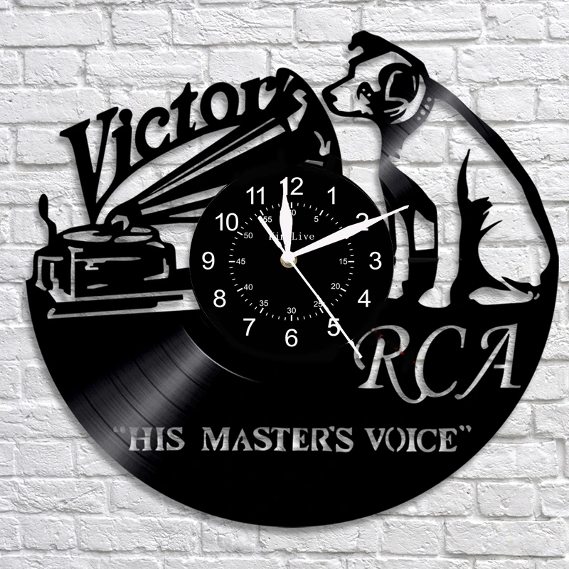Reloj de Pared con Registro Vinilo Perro животных Decorativo