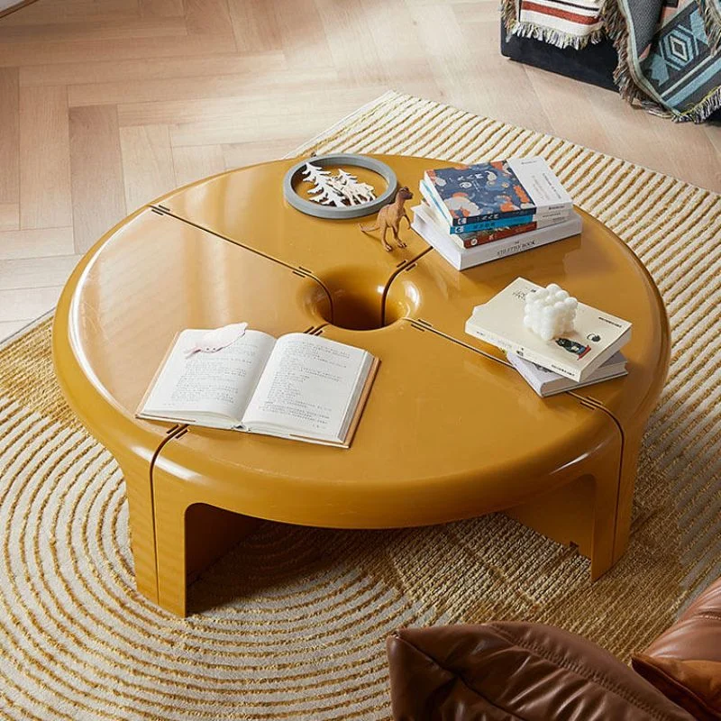 Nordic ABS round coffee table creative small apartment coffee table stitching bedside tables combination