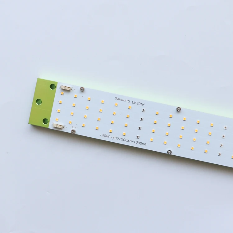 
KingBrite QB128 led board Samsung lm301h strip with epistar 660nm red grow light bar (PCBA+heatsink) 