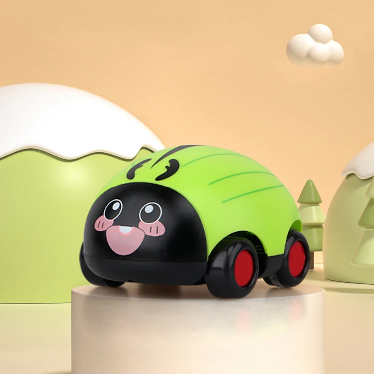 FiveStar Two-way Insect Cartoon Inertia Pull Back Car Cute Beetle Animal Friction Vehicle Children Toys For Baby