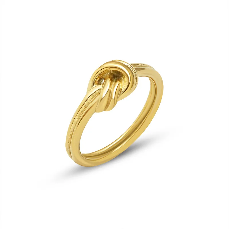 Waterproof PVD Gold Plated Irregular Ring 316L Stainless Steel Ring Women Jewelry