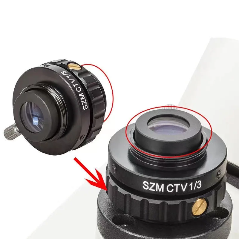 CTV Trinocular Stereo Microscope C-Mount Interface Camera Interface 1/2 Or1/3 Microscope Camera Adapters For Mobile Phone Repair