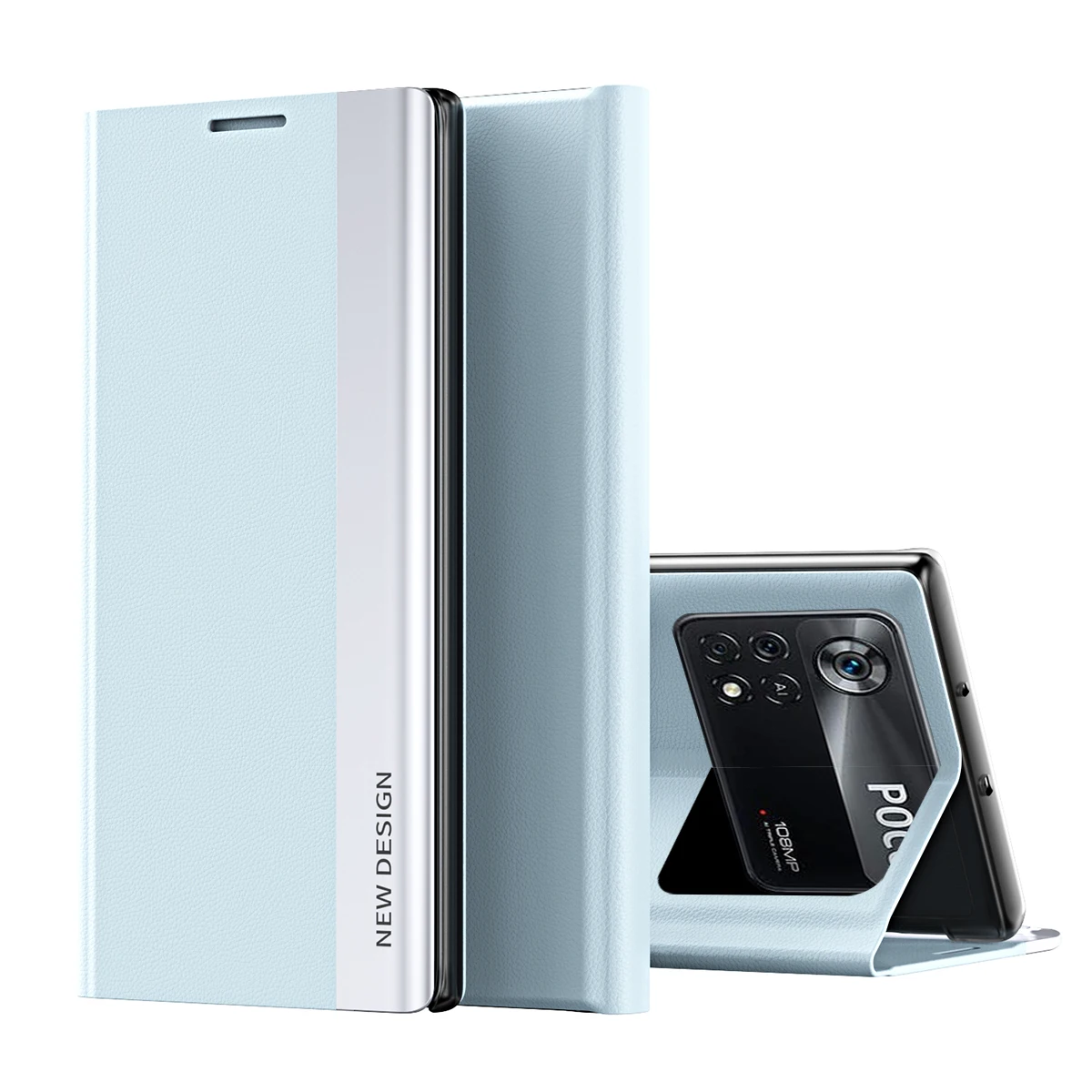 PU Leather Stand Case for Xiaomi Poco X4 Pro 5G Magnetic Flip Cover Case for Poco F4 GT F3 5G M4 Pro 4G X3 NFC M3