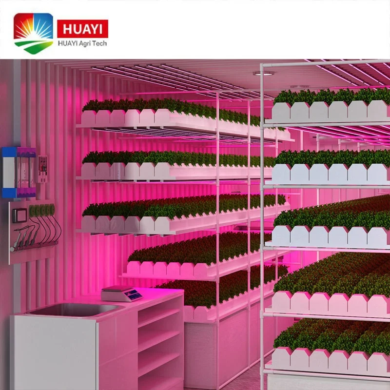 Intelligent Vertical NFT Hydroponic System Farm Planting Container with LED Lights