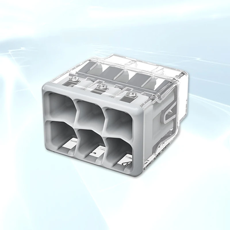 32A plastic WAGO 2773-406 6 pole Push Wire Connector for led lighting