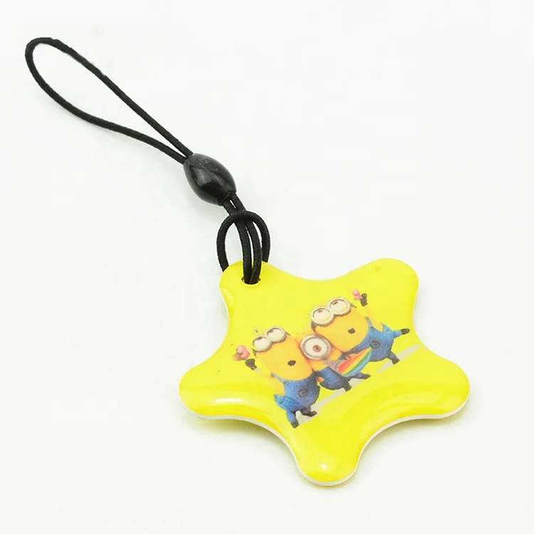 Free sample epoxy keychains RFID NFC keyfob epoxy tag for sharing social media and access control card