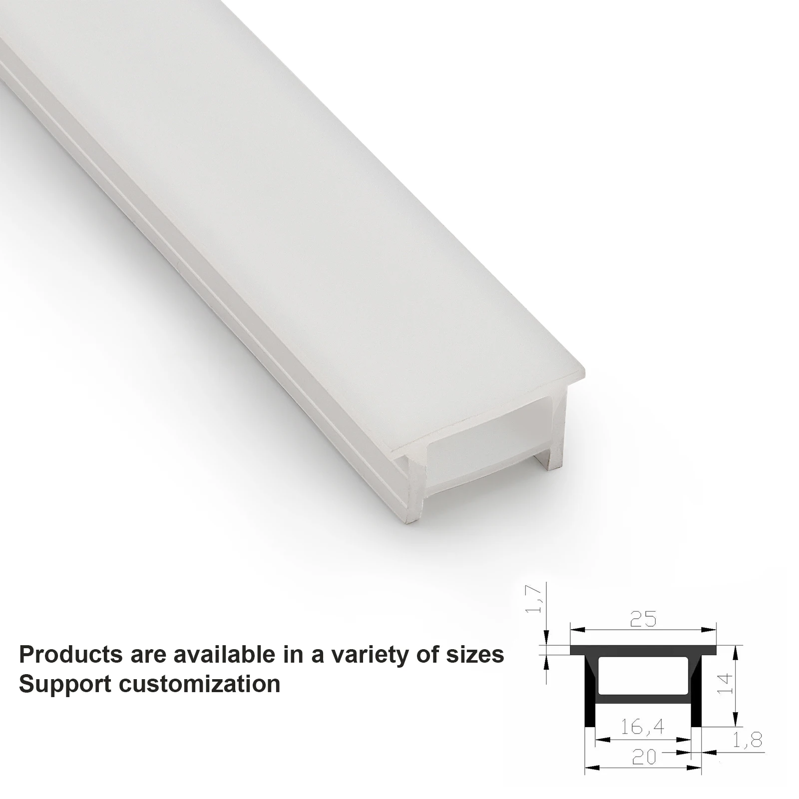 NC2014 Recessed Flexible Silicone Neon Light Cover LED Channel Diffuser Neon Tube lights