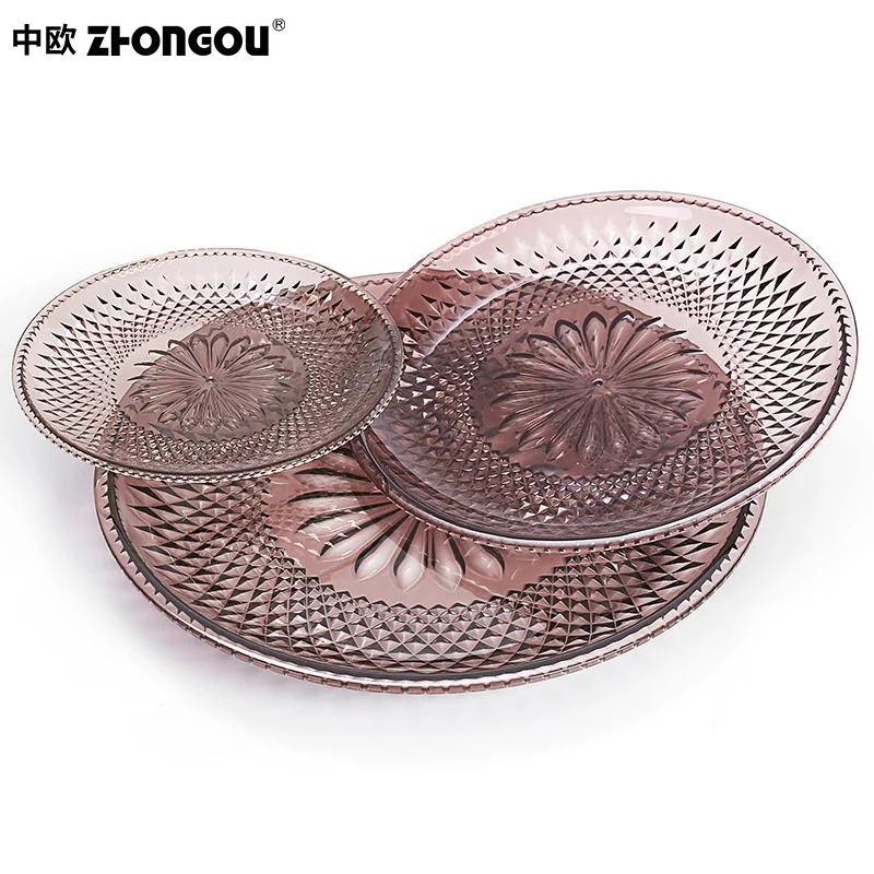 Customized food grade durable reusable plastic plates