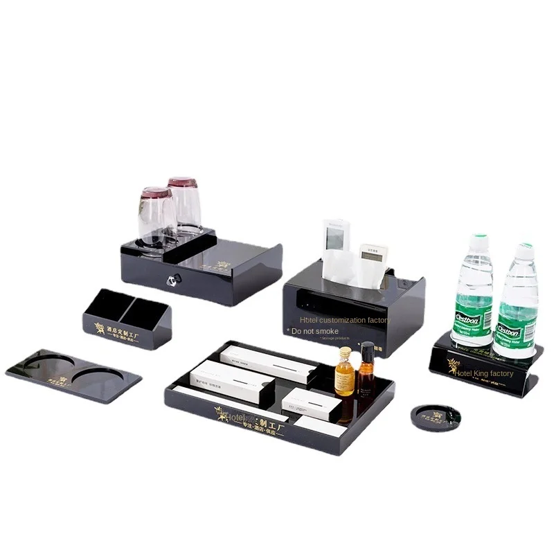 Hotel dental box acrylic hotel toiletries Room consumable tissue tray remote control storage