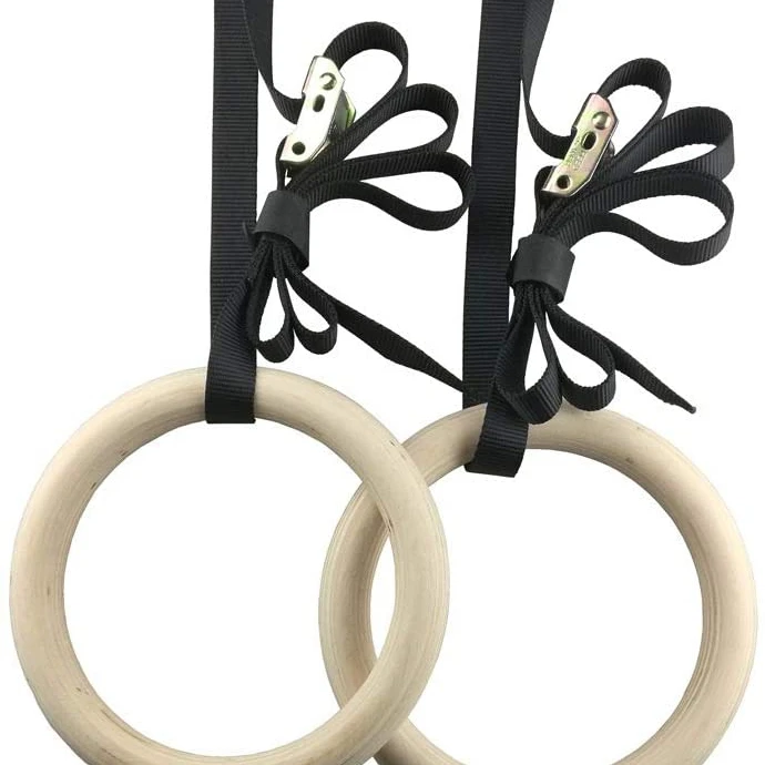 High Quality Strength Training Wooden Gym Rings