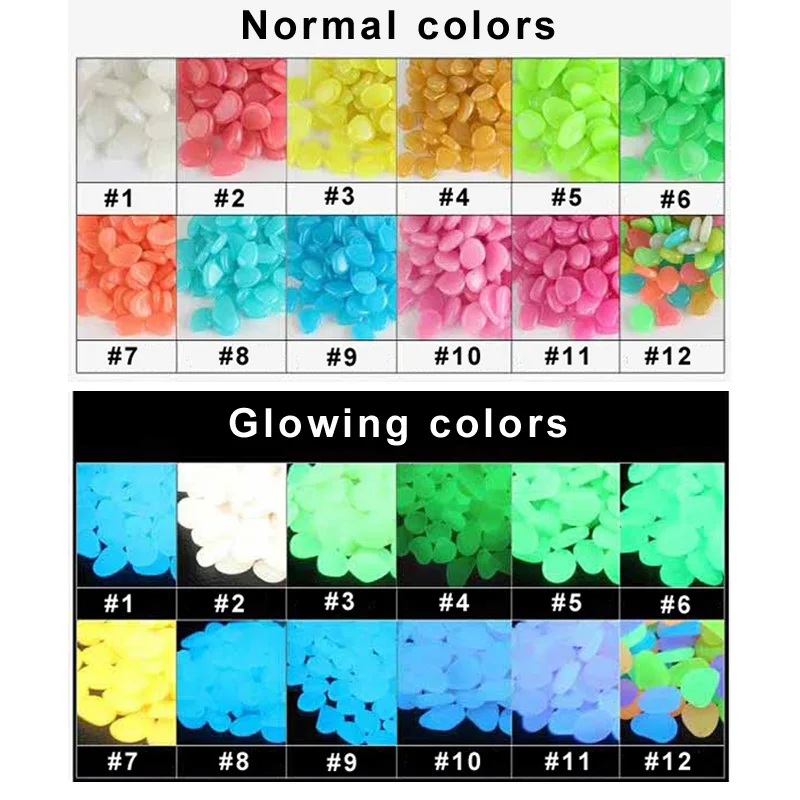 wholesale night long glowing artificial sand stone glow in the dark luminescent gravels rocks pavement landscaping decoration