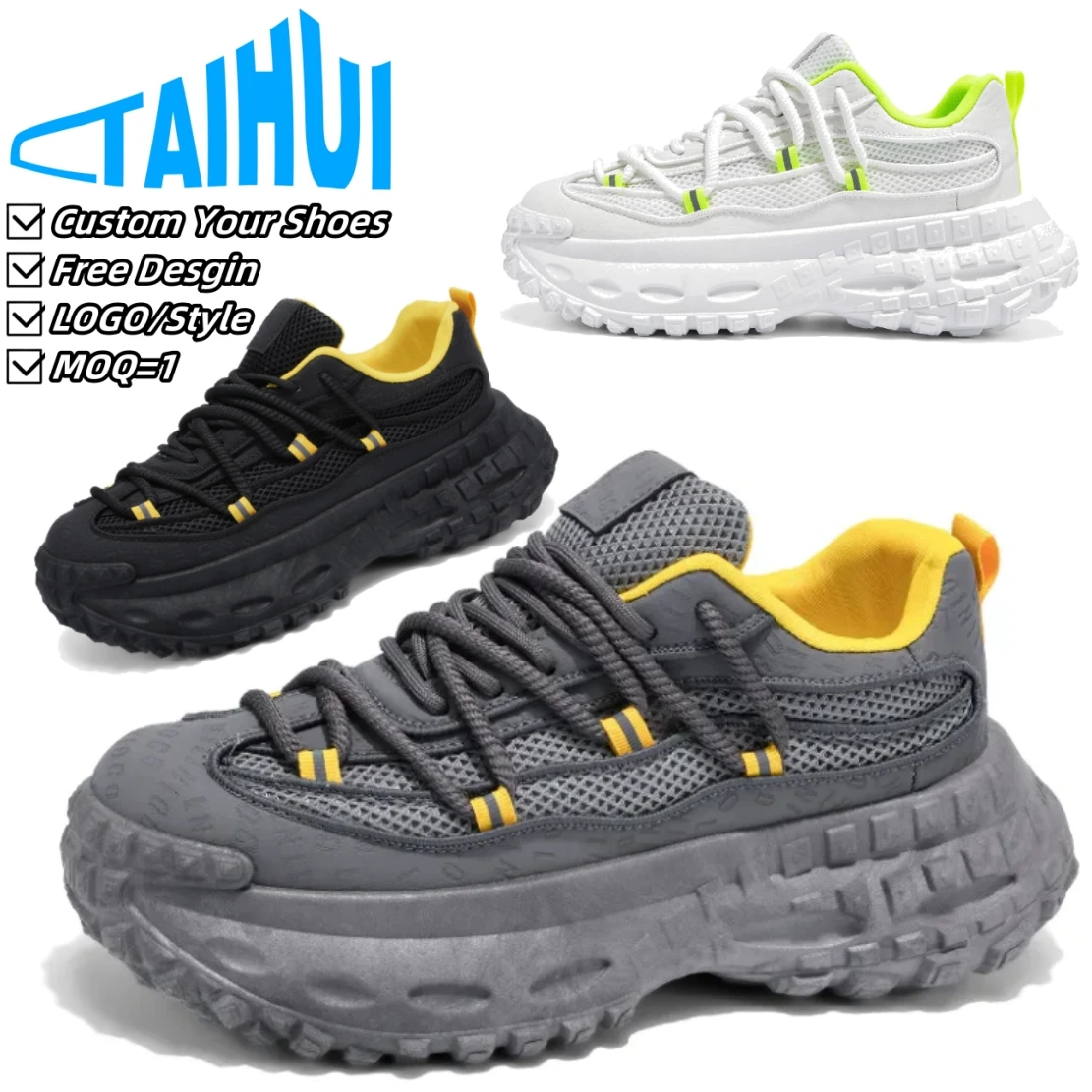Custom Sneaker Manufacture Casual Sneakers High Quality Sport Running Shoes Breathable Jogger Walking Style Tire Shoes Custom