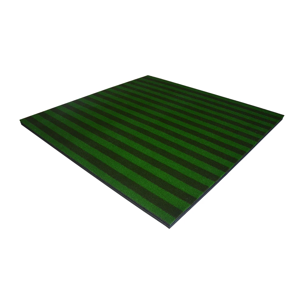 Nylon turf winter golf mat, golf simulator mat, 15mm rubber backing 3D driving range golf mat