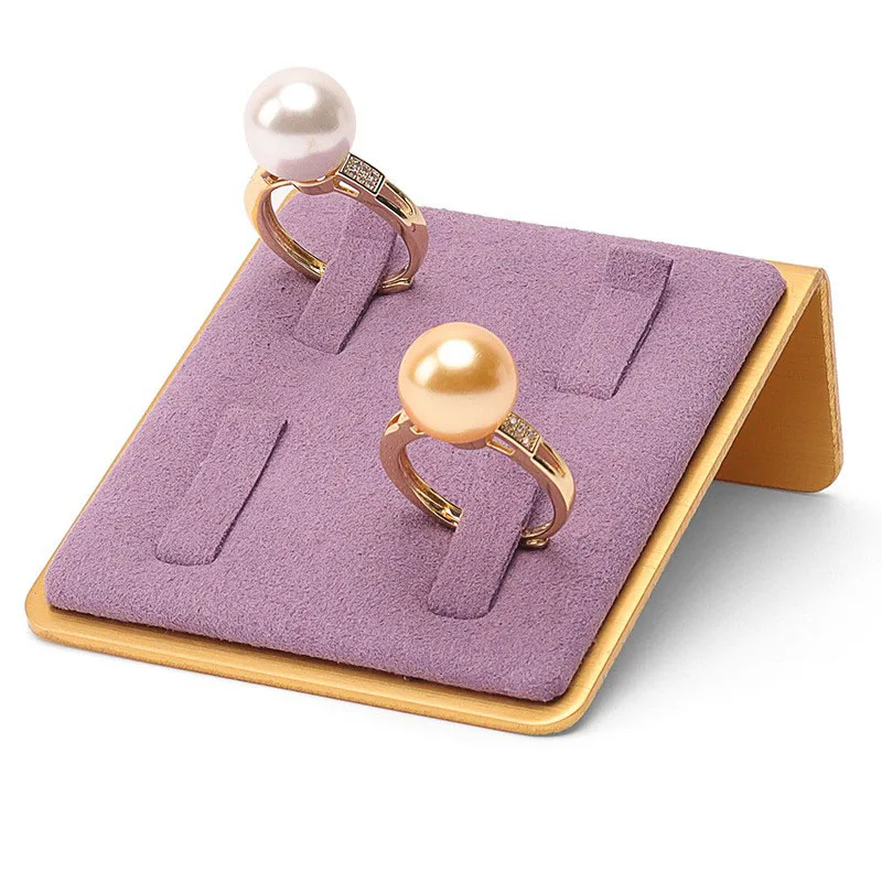 metal ear stud holder microfiber jewelry ring display stand