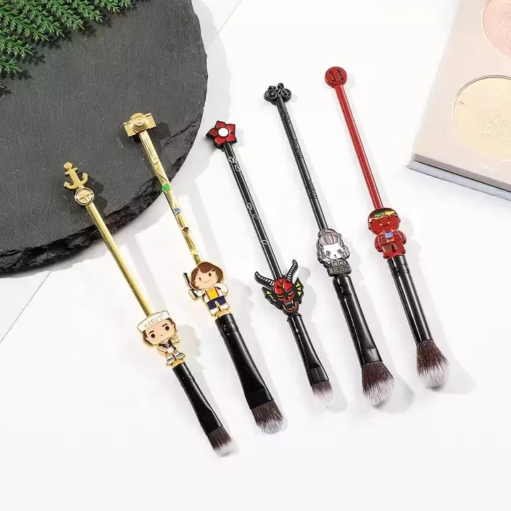 2022 Stranger Things 5pcs Makeup Brush Metal Handle Eyeshadow Brush For Fans Gift