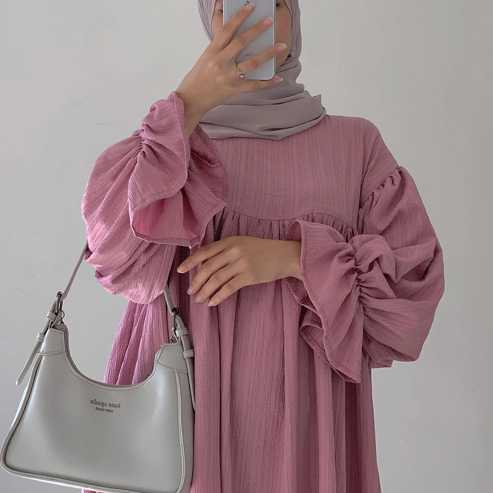 New Design Custom Elegant Abaya Women Muslim Dress Dubai Islamic Clothing Eid Fashion Turkish Modest Abaya