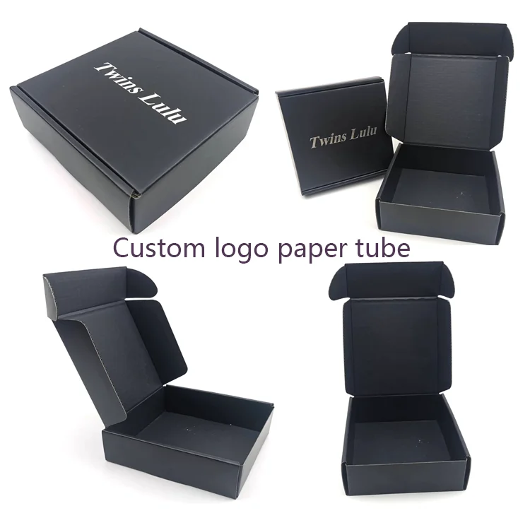 Hot Selling Black Kraft Packaging Corrugated Paper Cardboard Postal Mailer Subscription Shipping Box for Clothes Shoes Cosmetic