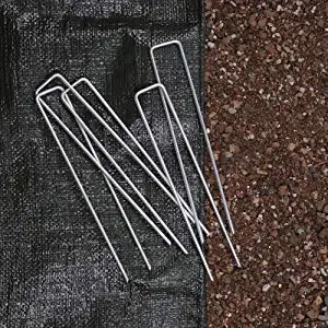 Ground Nails Yard Garden Stakes Galvanized U-shaped Pins and Landscaping Staples for Sod Plastic Landscape